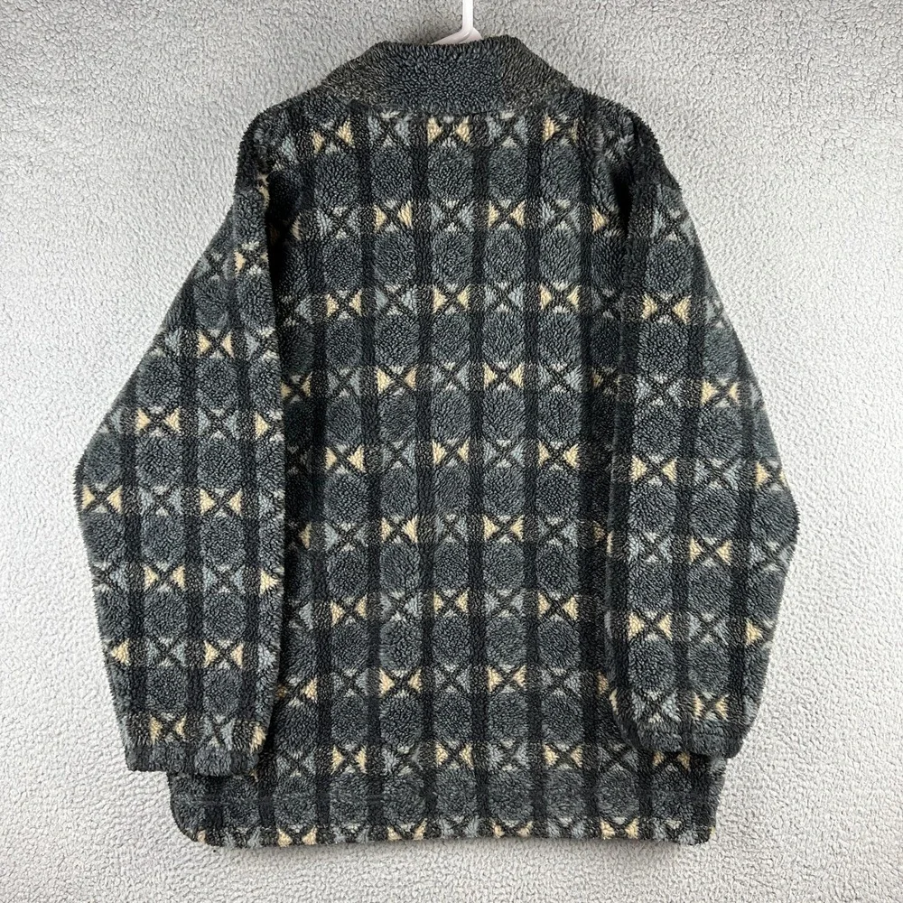 Vintage 90s North Face Snowflake 1/4 Zip Fleece Jacket Mens XL TG Aztec Pullover - Picture 6 of 12